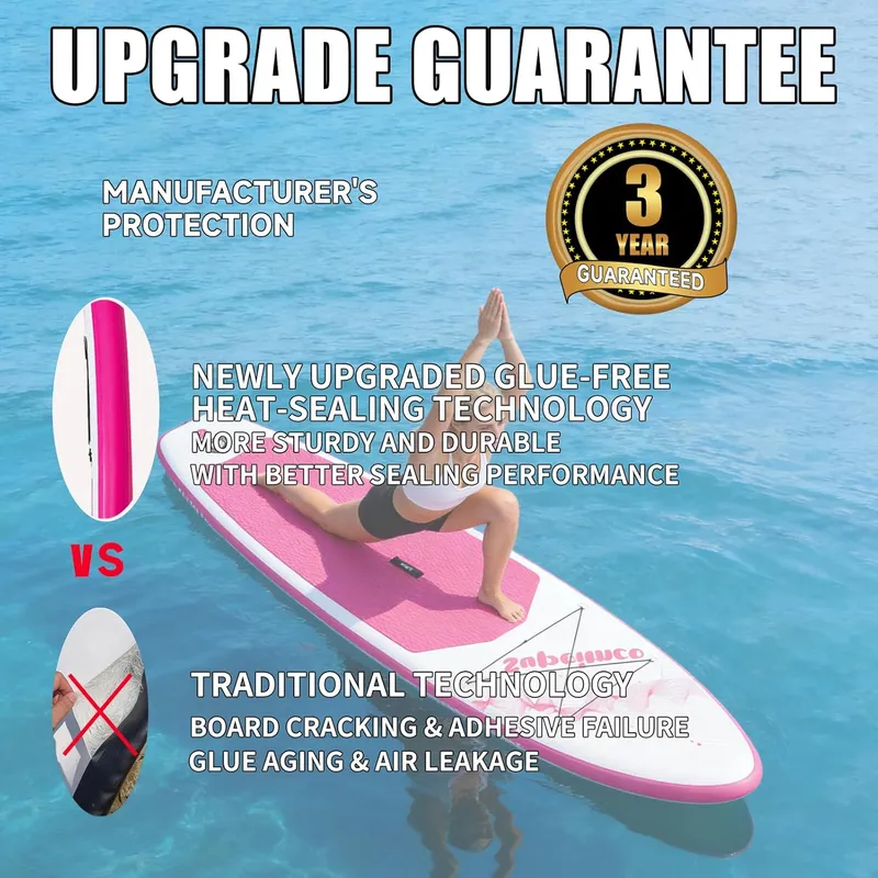 SUPEIMCO Inflatable Stand Up Paddle Board, Upgraded Glue-Free Hot Melt Technology